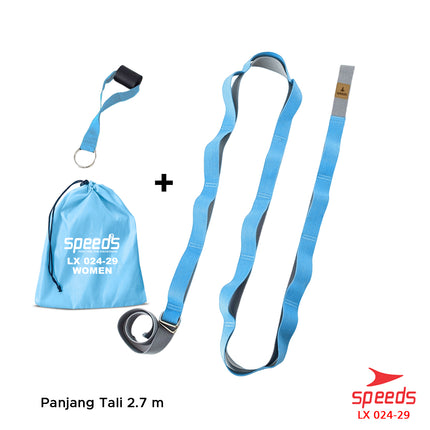 SPEEDS Yoga Strap Yoga Belt Tali Yoga Ring Yoga Stretching Strap Power Band Resistance Band Karet Fitnes Legs Stretch Power Band Woven Fitness 024-29