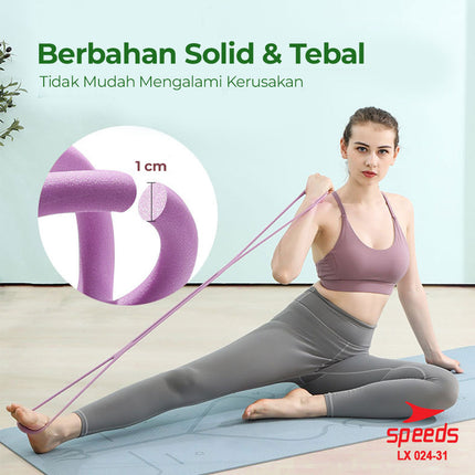 SPEEDS Tali Yoga Elastis 10mm Yoga Pull Rope Stretching Alat Fitness Olahraga Gym Resistance Band 024-31