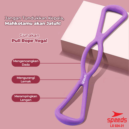 SPEEDS Tali Yoga Elastis 10mm Yoga Pull Rope Stretching Alat Fitness Olahraga Gym Resistance Band 024-31