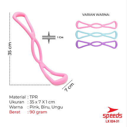 SPEEDS Tali Yoga Elastis 10mm Yoga Pull Rope Stretching Alat Fitness Olahraga Gym Resistance Band 024-31