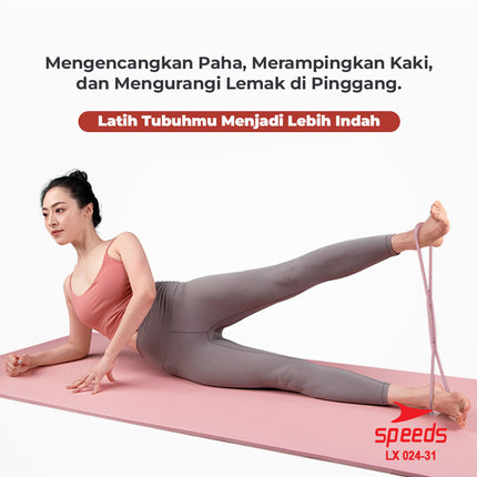 SPEEDS Tali Yoga Elastis 10mm Yoga Pull Rope Stretching Alat Fitness Olahraga Gym Resistance Band 024-31