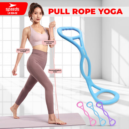 SPEEDS Tali Yoga Yoga Pull Rope Resistance Band Elastis 10mm Yoga Alat Fitness Olahraga Gym 024-32