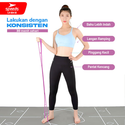 SPEEDS Tali Yoga Yoga Pull Rope Resistance Band Elastis 10mm Yoga Alat Fitness Olahraga Gym 024-32