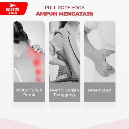 SPEEDS Tali Yoga Yoga Pull Rope Resistance Band Elastis 10mm Yoga Alat Fitness Olahraga Gym 024-32