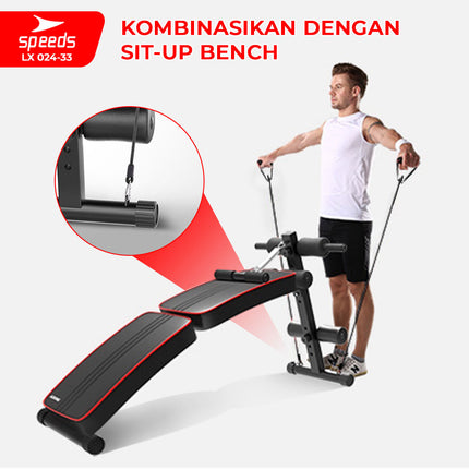 SPEEDS Tali Resistance Elastis Tali Stretching Fitness Olahraga Gym Resistance Tube 024-33