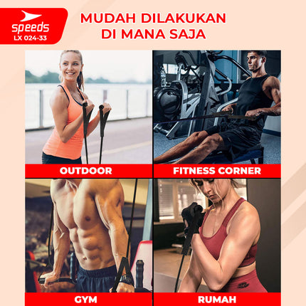 SPEEDS Tali Resistance Elastis Tali Stretching Fitness Olahraga Gym Resistance Tube 024-33