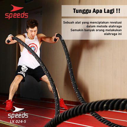 SPEEDS Battle Rope Tali Fitness Battling Ropes Gym waves rope crossfit mma muaythai 9 Meter 024-5
