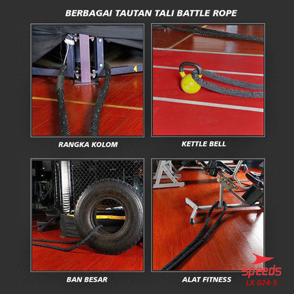 SPEEDS Battle Rope Tali Fitness Battling Ropes Gym waves rope crossfit mma muaythai 9 Meter 024-5
