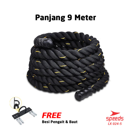 SPEEDS Battle Rope Tali Fitness Battling Ropes Gym waves rope crossfit mma muaythai 9 Meter 024-5