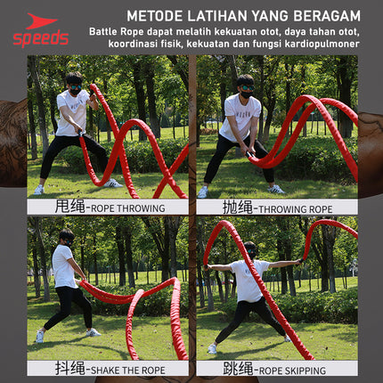 SPEEDS Tali Fitness Battle Rope Battling Ropes Gym waves rope crossfit mma muaythai 12 Meter 024-6