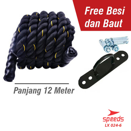 SPEEDS Tali Fitness Battle Rope Battling Ropes Gym waves rope crossfit mma muaythai 12 Meter 024-6
