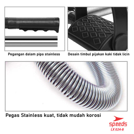 SPEEDS Tummy Trimmer alat fitness alat olahraga pengecil perut dan pembakar lemak Spring 024-8