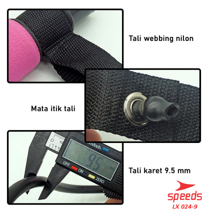 SPEEDS Portable Pilates Studio Tali Yoga Resistance Band Untuk Olahraga Senam Elastis 024-9