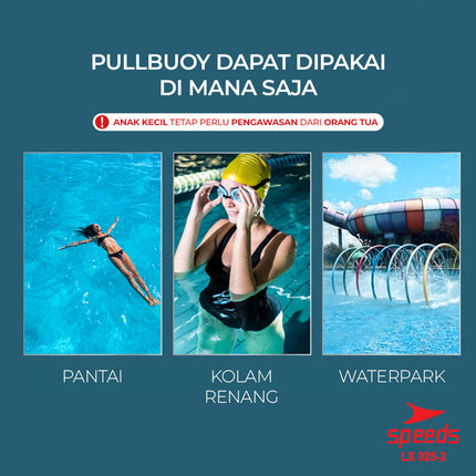 SPEEDS Pullbuoy Pelampung Busa Alat Bantu Renang Belajar Berenang Anak Dewasa Jepit Paha 025-2