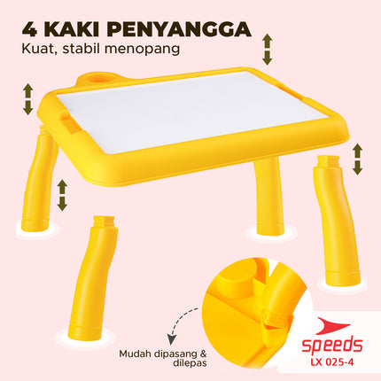 SPEEDS Meja Belajar Anak Meja Gambar Karakter Proyektor Mainan Edukasi Anak Belajar Mewarnai Melukis 025-4