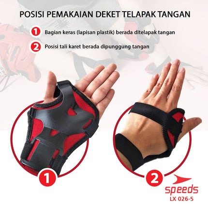 SPEEDS Set Deker Dekker Deckker Anak Inline Pelindung Lutut Siku Tangan Badan Sepeda Skate 026-5