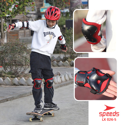 SPEEDS Set Deker Dekker Deckker Anak Inline Pelindung Lutut Siku Tangan Badan Sepeda Skate 026-5
