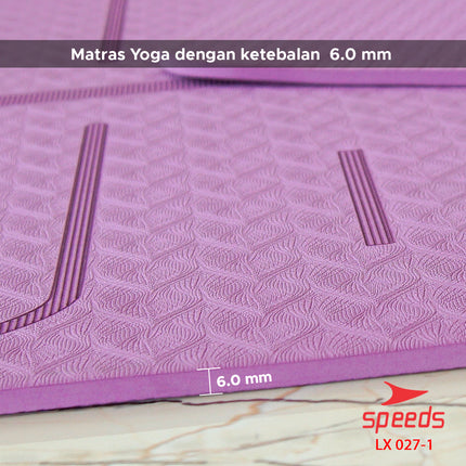 SPEEDS Matras Yoga TPE 6mm Alas Yoga Mat Alas Olahraga Karpet Spons Gym Berstandar SNI 027-1