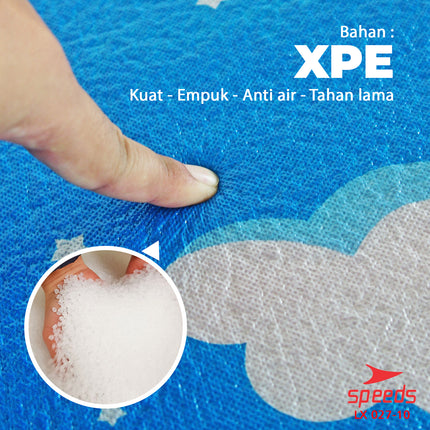 SPEEDS Karpet Gulung Alas Bermain Tidur Duduk Bayi 180x200x6mm Portabel EPE Tikar Gulung 027-10