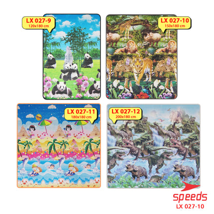 SPEEDS Karpet Gulung Alas Bermain Tidur Duduk Bayi 180x200x6mm Portabel EPE Tikar Gulung 027-10
