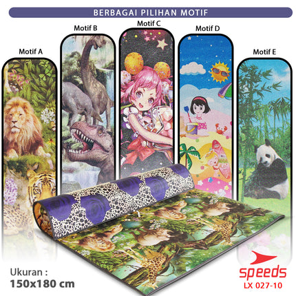 SPEEDS Karpet Gulung Alas Bermain Tidur Duduk Bayi 180x200x6mm Portabel EPE Tikar Gulung 027-10