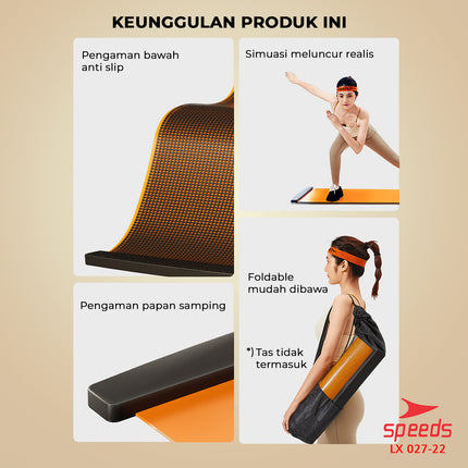 SPEEDS Sliding Mat Alat Fitness Gesek Kaki Portabel Alat Olahraga Gym Sport Gesek Glider Mat 027-22