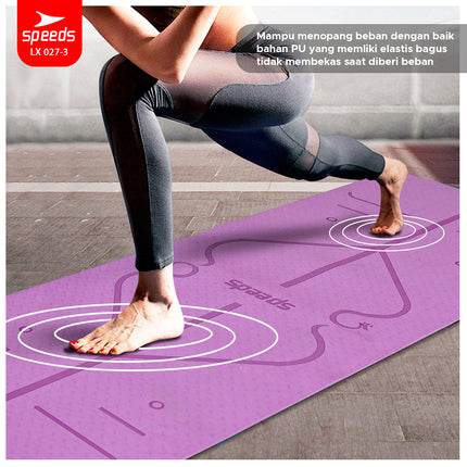 SPEEDS Matras Yoga TPE Tebal 6mm Alas Yoga Mat Alas Yoga Karpet Gym Gulung Berstandar SNI 027-3