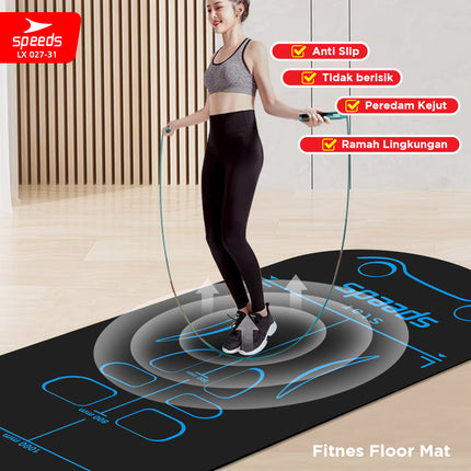SPEEDS Alas Yoga Mat Matras Fitness Ab Roller Ab Wheel Latihan Mat Anti Slip Alas Senam Kuning 027-31
