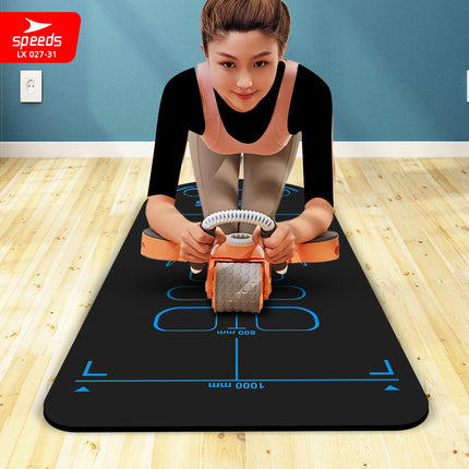 SPEEDS Alas Yoga Mat Matras Fitness Ab Roller Ab Wheel Latihan Mat Anti Slip Alas Senam Kuning 027-31