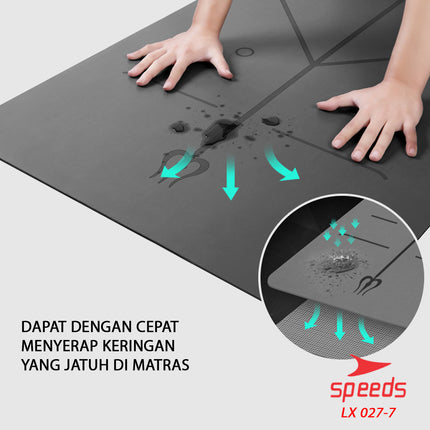 SPEEDS Matras Yoga Mat Pu Karet Matras Premium Karpet Spons Speeds bonus tas 027-7