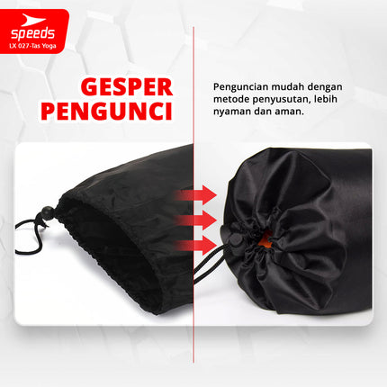 SPEEDS Tas Matras Yoga Water Resistance Mesh Bag Anti Air Tas Yoga Mat Jaring LX 027-TAS-YOGA