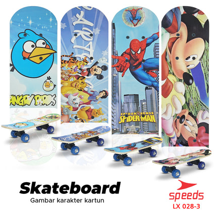 SPEEDS Papan Skateboard Anak Pennyboard Mainan Papan Skate Fullset Freestyle Anak 028-1705