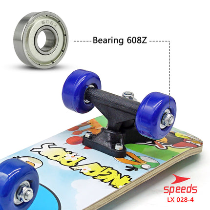 SPEEDS Papan Skateboard Anak Pennyboard Mainan Anak Roda PVC Papan Skate Fullset Freestyle 028-2406