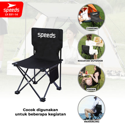 SPEEDS Kursi Lipat Outdoor Portable Kursi Camping Folding Chair Gunung Kemah Mudah LX 031-14
