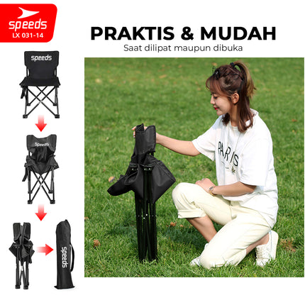 SPEEDS Kursi Lipat Outdoor Portable Kursi Camping Folding Chair Gunung Kemah Mudah LX 031-14