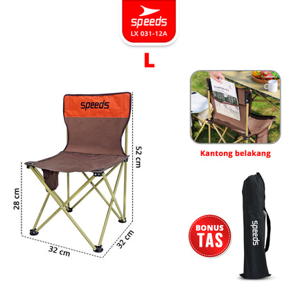 SPEEDS Kursi Lipat Outdoor Indoor Kemah L XL 2XL 3XL Camping Portabel Folding Chair LX 031-15A