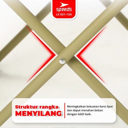 SPEEDS Kursi Lipat Outdoor Indoor Kemah L XL 2XL 3XL Camping Portabel Folding Chair LX 031-15A