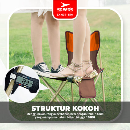 SPEEDS Kursi Lipat Outdoor Indoor Kemah L XL 2XL 3XL Camping Portabel Folding Chair LX 031-15A