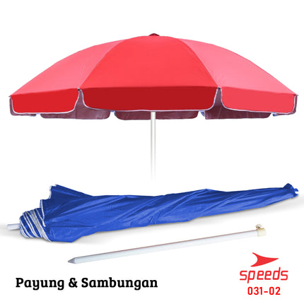 SPEEDS Payung Pantai Payung Tenda Event Cafe Bazaar Parasol Diameter 200cm Ori 031-2