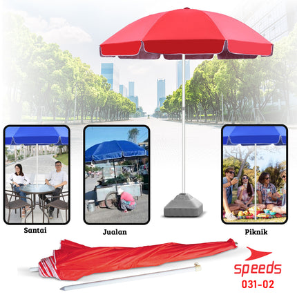 SPEEDS Payung Pantai Payung Tenda Event Cafe Bazaar Parasol Diameter 200cm Ori 031-2