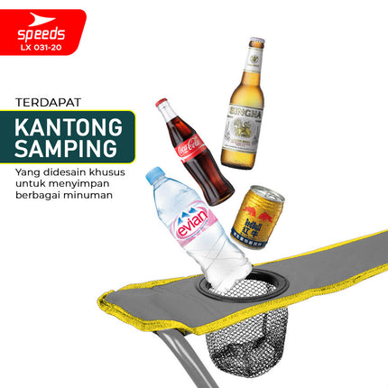 SPEEDS Kursi Lipat Pancing Camping Fishing Folding Chair Camping Piknik Keluarga Outdoor 031-20