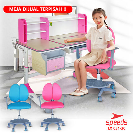 SPEEDS Kursi Anak Kaki Roda 6 Kursi Belajar Anak Bangku Anak Multifungsi Table Board 031-30
