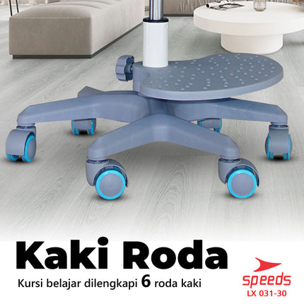 SPEEDS Kursi Anak Kaki Roda 6 Kursi Belajar Anak Bangku Anak Multifungsi Table Board 031-30