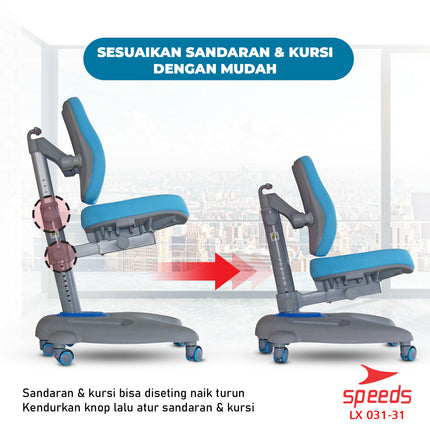 SPEEDS Kursi Anak Kaki Huruf U Kursi Belajar Anak Bangku Anak Multifungsi Table Board 031-31