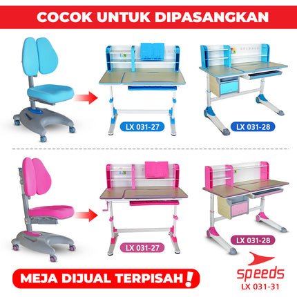 SPEEDS Kursi Anak Kaki Huruf U Kursi Belajar Anak Bangku Anak Multifungsi Table Board 031-31