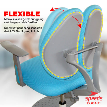 SPEEDS Kursi Anak Kaki Huruf U Kursi Belajar Anak Bangku Anak Multifungsi Table Board 031-31