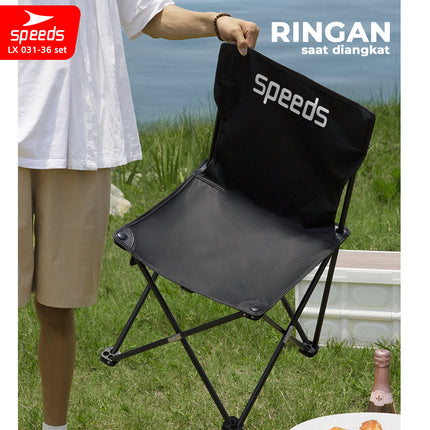 SPEEDS Meja Kurs Lipat Set Free Meja Lipat Kursi Lipat Outdoor Indoor Tas Folding Table Chair Portable Meja Camping Piknik 031-36