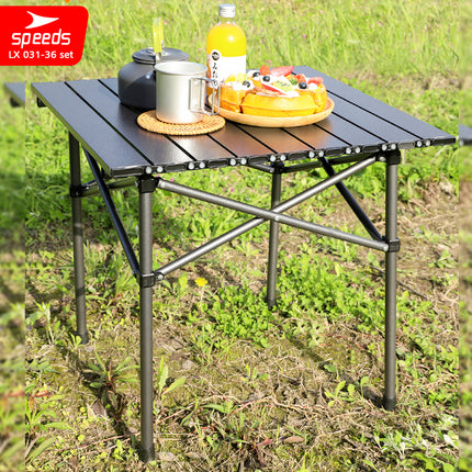 SPEEDS Meja Kurs Lipat Set Free Meja Lipat Kursi Lipat Outdoor Indoor Tas Folding Table Chair Portable Meja Camping Piknik 031-36