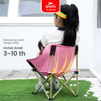 SPEEDS Kursi Lipat Anak Portable Kursi Bulat Foldable Moon Chair Outdoor Indoor 031-39