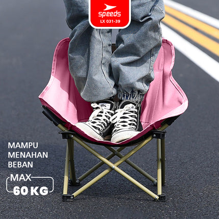 SPEEDS Kursi Lipat Anak Portable Kursi Bulat Foldable Moon Chair Outdoor Indoor 031-39